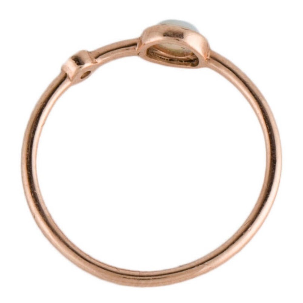 14K OPAL & DIAMOND ROSE GOLD RING - Picture 5 of 6